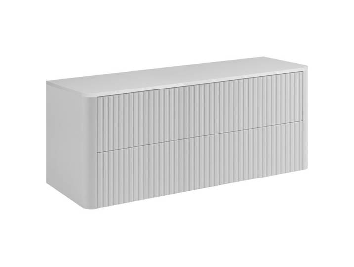 Meuble sous vasque suspendu LINEA 120 cm blanc avec plan de travail
