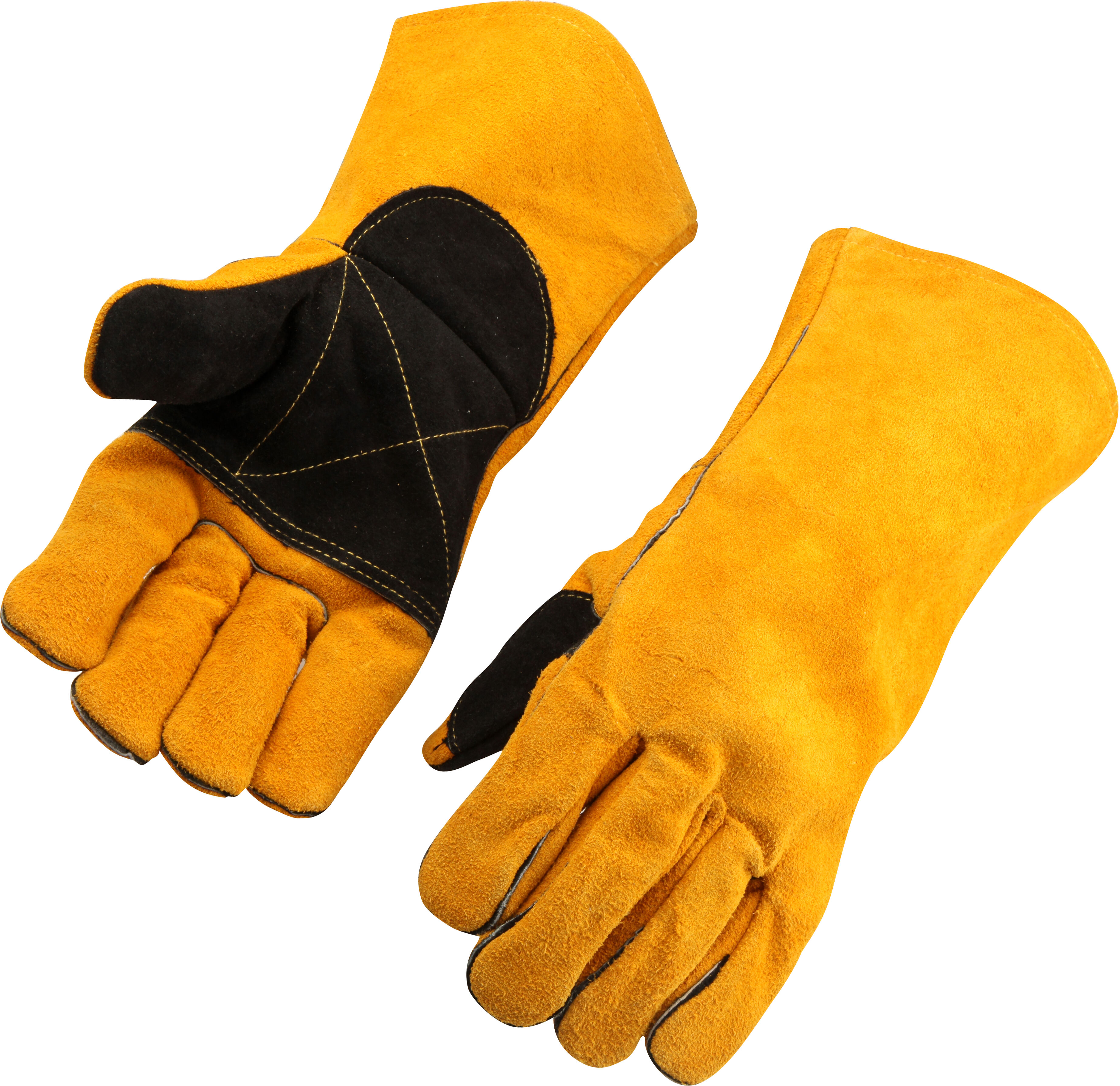 B2B Partner Schweißerhandschuhe Industrial, 35 cm, Packung mit 12 Paar