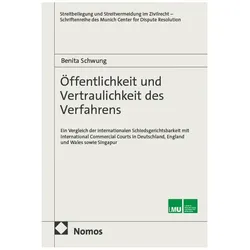 Öffentlichkeit und Vertraulichkeit des Verfahrens, Fachbücher von Benita Schwung