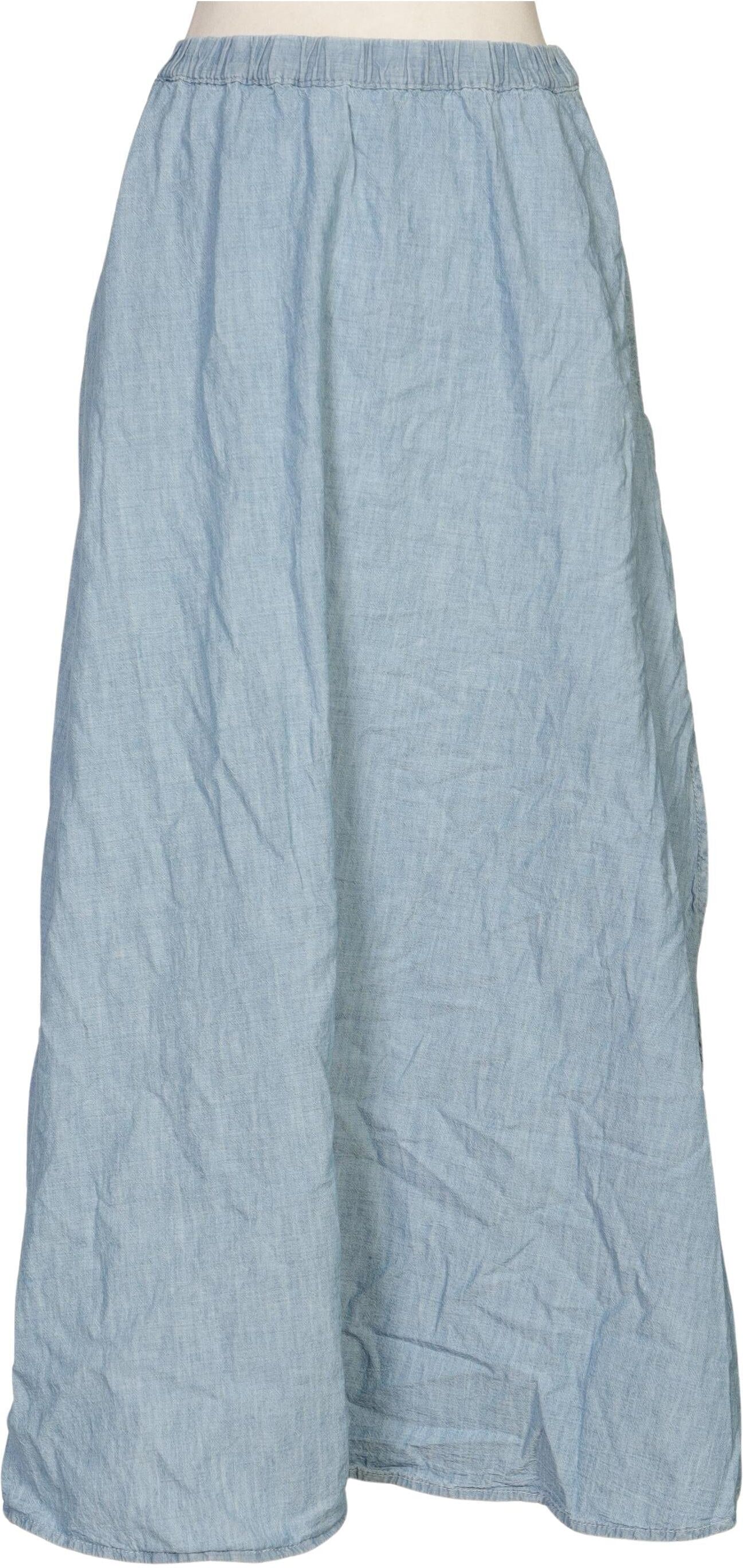 Massimo Dutti Damen Rock, Hellblau, Gr. XS, Baumwolle - Second Hand