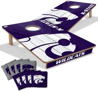 Skip's Garage Kansas State Wildcats NCAA Tailgate Cornhole Board Set