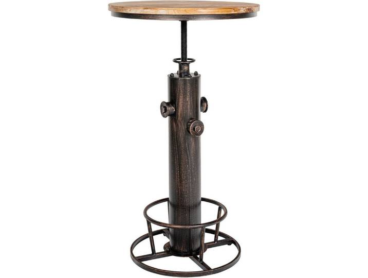 furnicato Stehtisch Ruhr Massivholz 54 cm Bronze (1-St)