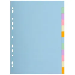 Exacompta Register aus Recycling-Karton 170g/qm, 12 Positionen, für Format DIN A4 - Forever
