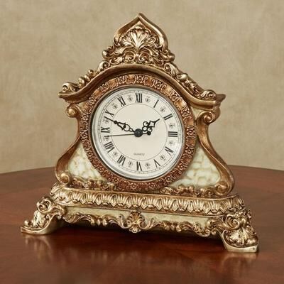 Touch of Class Arellia Accent Clock Gold/Ivory , Gold/Ivory