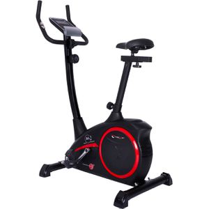 Christopeit Ergometer AL 1, 9 kg Schwungmasse, Upright-Bike, mit Pulsmesser, schwarz, 8-stufiger Magnetwiderstand