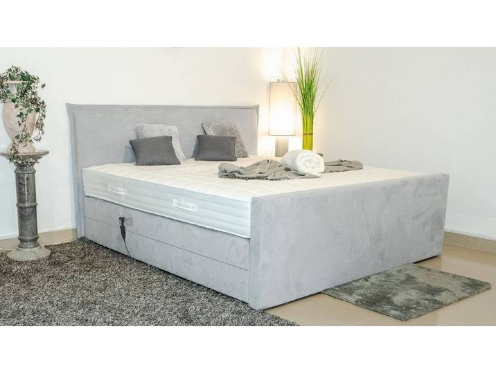 PAARA Boxspringbett Madrid elektrische verstellung mit Motor, mit Fussteil und mit einzigartigem Belüftungssystem