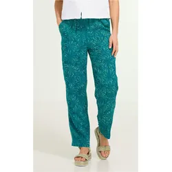 Viskose-Hose in Muster türkis in Größe 46 von DW-Shop, Türkis, 46