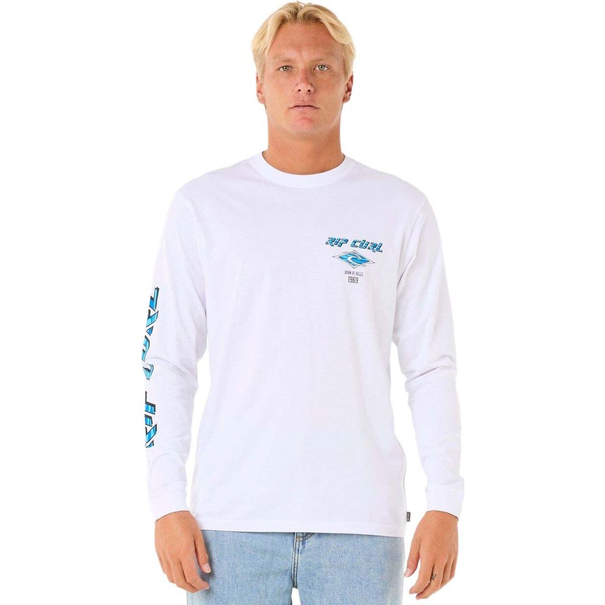 RipCurl Fade OUT Icon Long Sleeve Tee white (1000) XL 0BQMTE-1000-XL