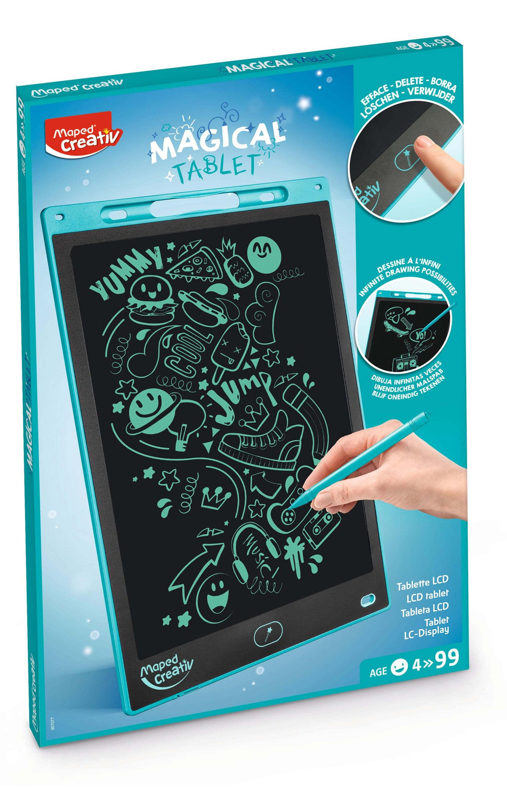 Maped Creativ LCD schrijf- en tekentablet Magical Tablet, turquoise