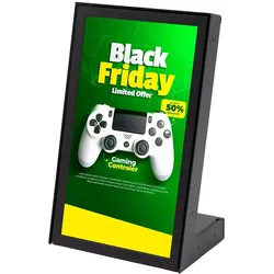 Digital Signage 13" schwarz Digitales Thekendisplay Novum