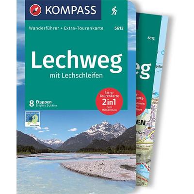 KOMPASS Wanderführer Lechweg mit Lechschleifen, 16 Touren und Etappen mit Extra-Tourenkarte, Taschenbuch von Brigitte Schäfer, Kompass-Karten
