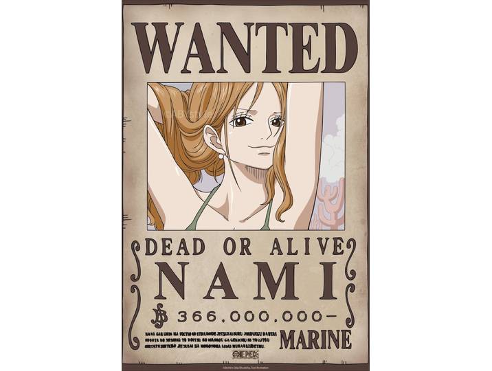 Poster One Piece - Wanted Nami Wano 38x52cm