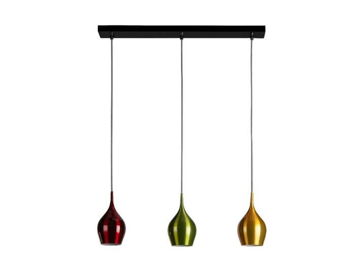 Lineare Dimmbare Pendellampe „Vibrant“ Schwarz, Gold, Grün, Rot Searchlight