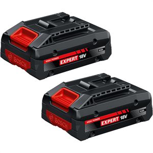 Bosch Werkzeugakku EXPERT 2x EXBA18V-40, 18V / 4,0Ah, 2 Schiebeakkus