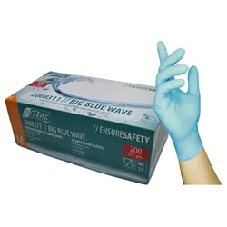 Nitril-Einmalhandschuhe „BIG BLUE WAVE“ – BASIC | 200er Box - S