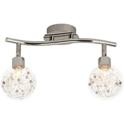 BRILLIANT Lampe Joya Spotrohr 2flg chrom   2x QT14, G9, 33W, geeignet für Stiftsockellampen (nicht enthalten)   Köpfe schwenkbar