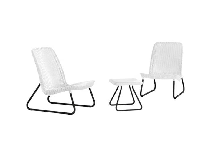 Keter 17197637 Lounge Set Rio, rotanlook, kunststof, wit, medium
