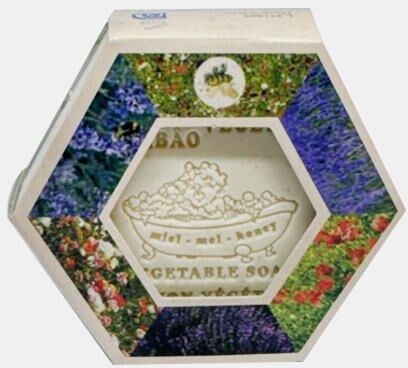 APIMEL SABONETE HEXAGONAL ESFOLIANTE DE MEL E LEITE 100g