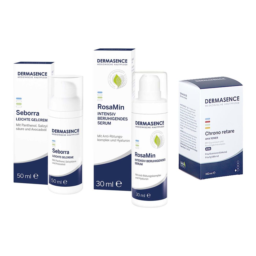 Medicos Kosmetik GmbH & Co. KG Dermasence Seborra Creme+RosaMin Serum+Chrono Retare Aha Toner 08104530
