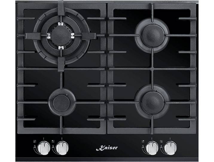 Kaiser Küchengeräte Gas-Kochfeld 60cm 4 Brenner WOK 3,8 kW WOK KCG 6380 Turbo