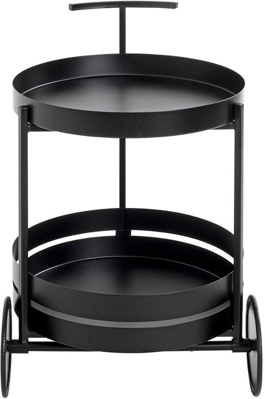 Brayden Studio Kees Steel Bar Cart Black 62cm H X 42cm W X 42cm D