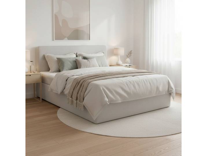 Boxbett 160/200 cm Hellgrau
