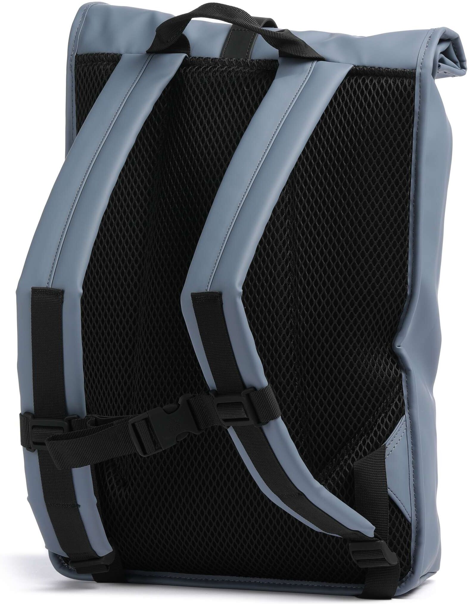 Rains Rolltop Rucksack, blau