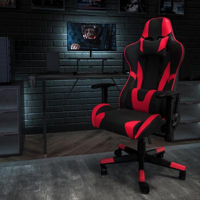 Flash Furniture Gaming Desk & Chair Set with Cup Holder, Headphone Hook, and Monitor Stand
