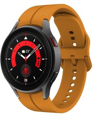 Everyday Crate Samsung Galaxy Watch 5 Pro 45mm Silicone Watch Band Adjustable Replacement Strap With Colorful Buckle yellow