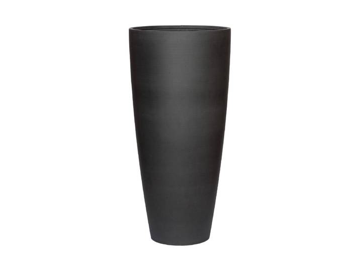 Hochwertiger In-/Outdoor Blumentopf „Refined Dax“ Vulkan Schwarz Ø 46.5 x Höhe 99 cm Pottery Pots