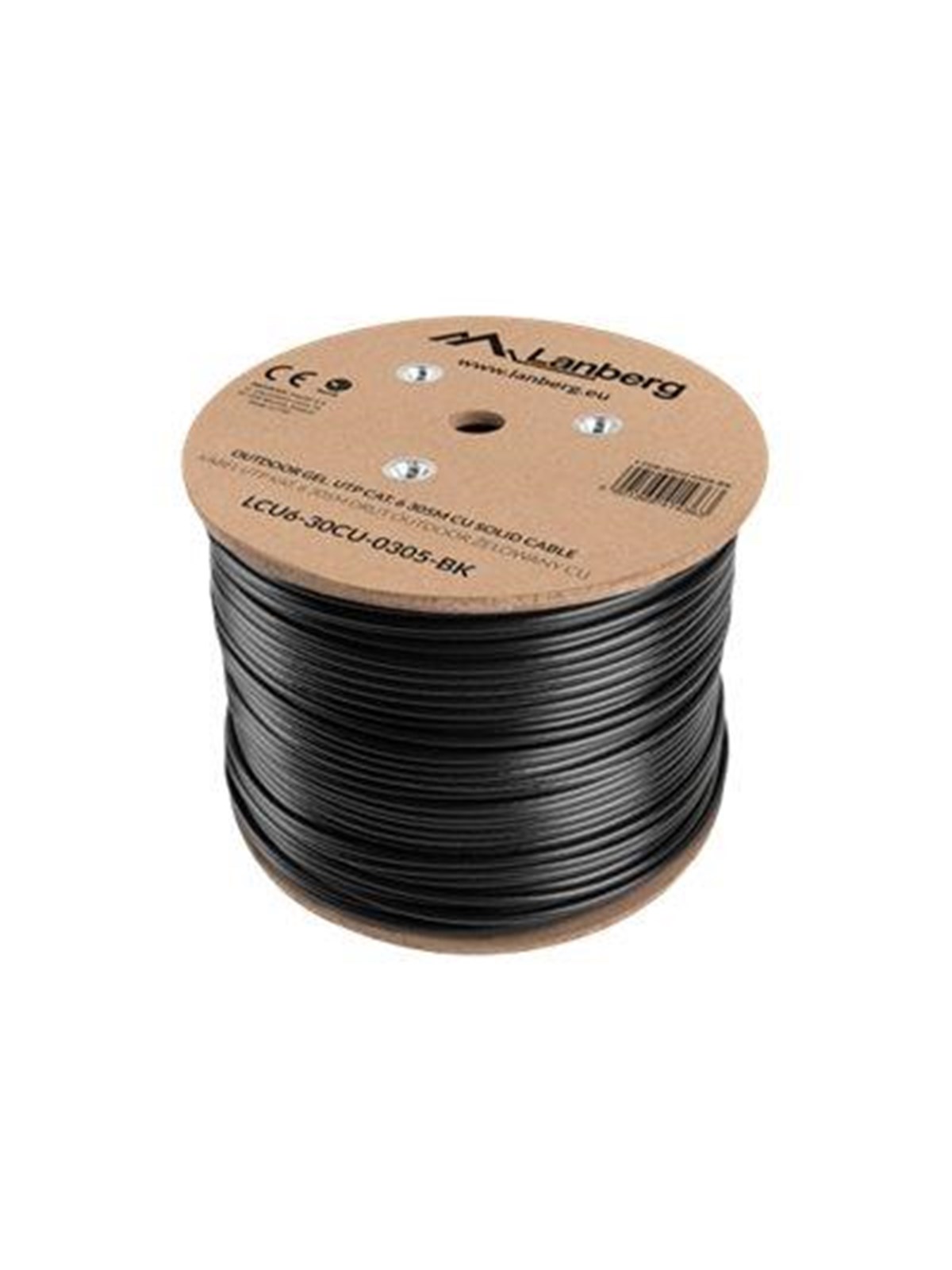 Lanberg bulk cable - 305 m - RAL 9004 black - Schwarz - 305m