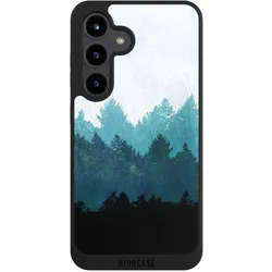 Nivocase Handyhülle für Samsung Galaxy S24 Hülle NIVOpure Case Schwarz Abstrakt Baum Wald (Samsung Galaxy S24), Smartphone Hülle, Schwarz