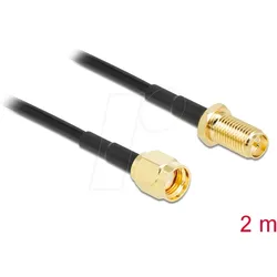 DELOCK 90445 - RP-SMA St. zu RP-SMA Bu. LMR/CFD100 2 m