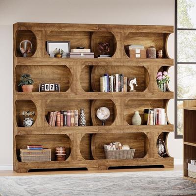 Bluebell 71-Inch Asymmetrical Bookcase, 4-Tier Freestanding Display Shelf