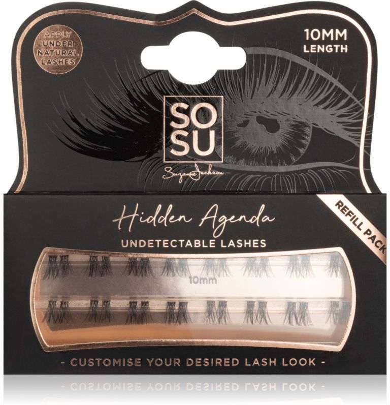 SOSU Cosmetics Hidden Agenda Undetectable Lashes faux-cils individuels sans nœud 10 mm