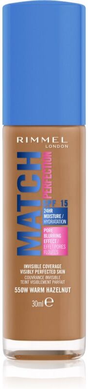 Rimmel Match Perfection liquid foundation SPF 15 shade 550W Warm Hazelnut 30 ml