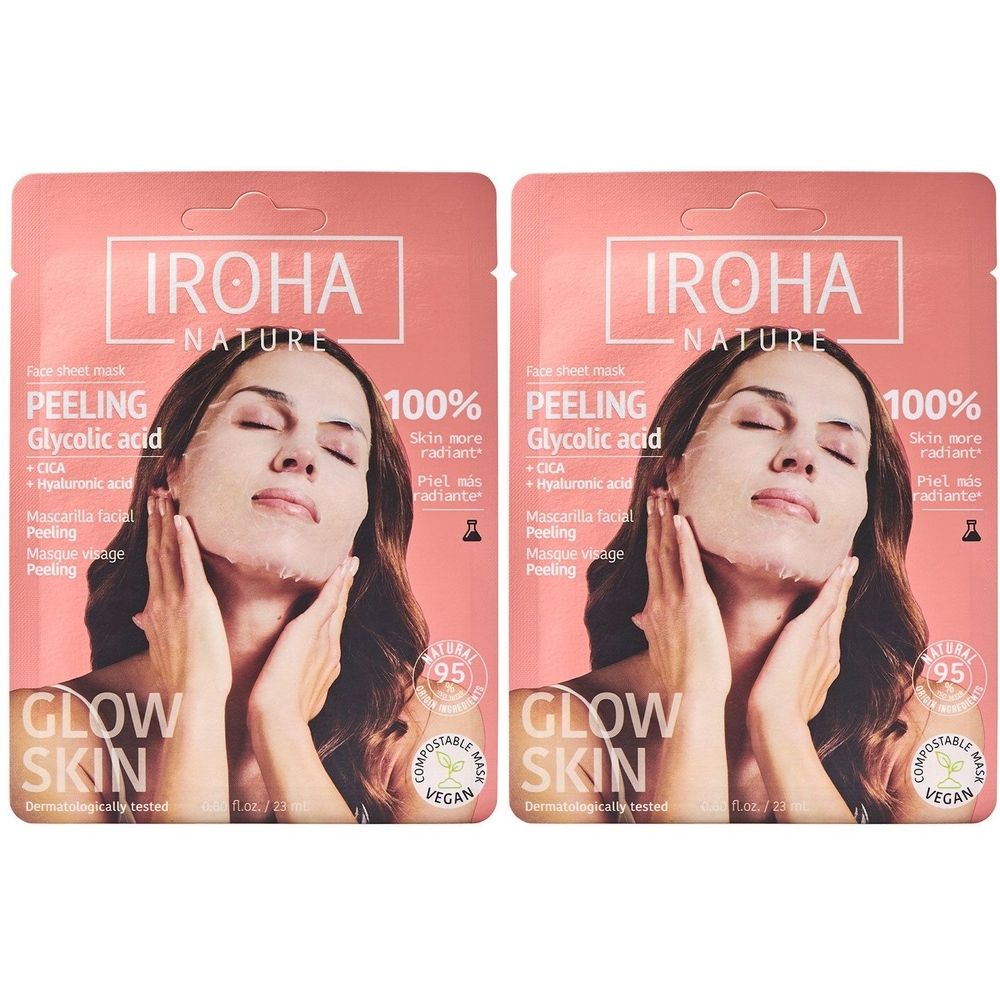 Iroha Masq Tissu Glow Peeling x2 2x23 ml Gesichtsmaske