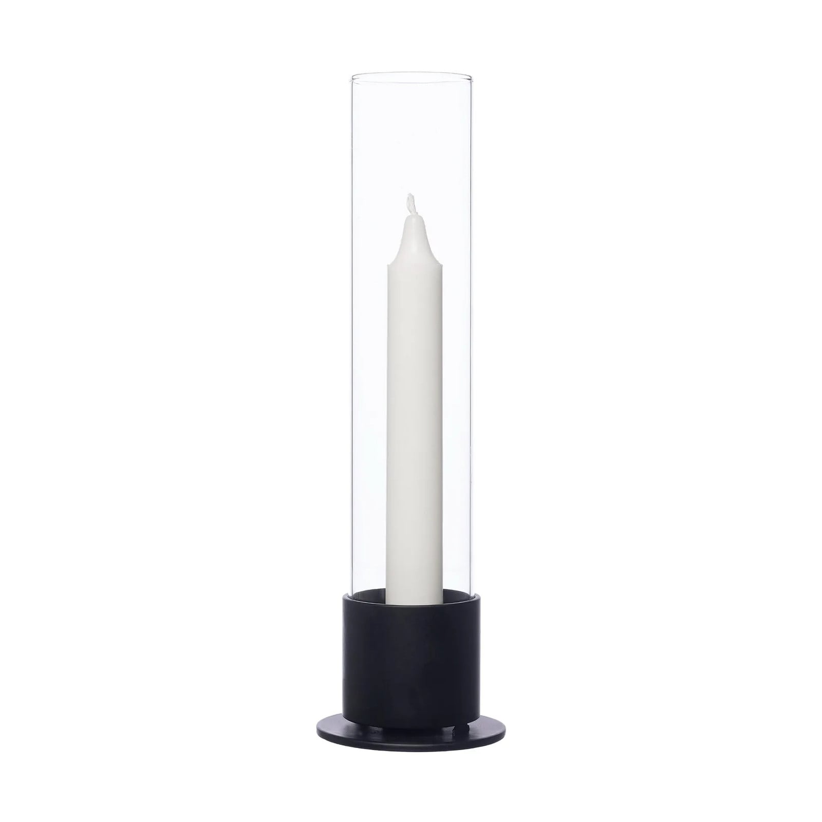 ERNST Ernst kandelaar met glascilinder, Zwart, Ø 7,5 cm