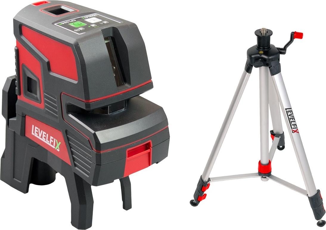Levelfix CL202G kruislijnlaser met statief, groen