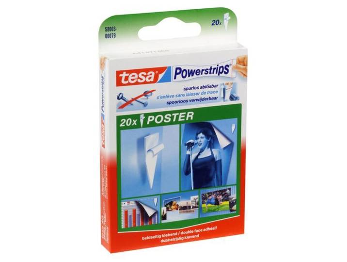Tesa 58003-08 - Poster strips - Dubbelzijdig klevend