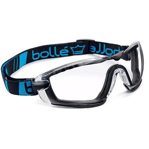 Bolle Schutzbrille Cobra Hybrid, klar, Vollsichtbrille, schwarz