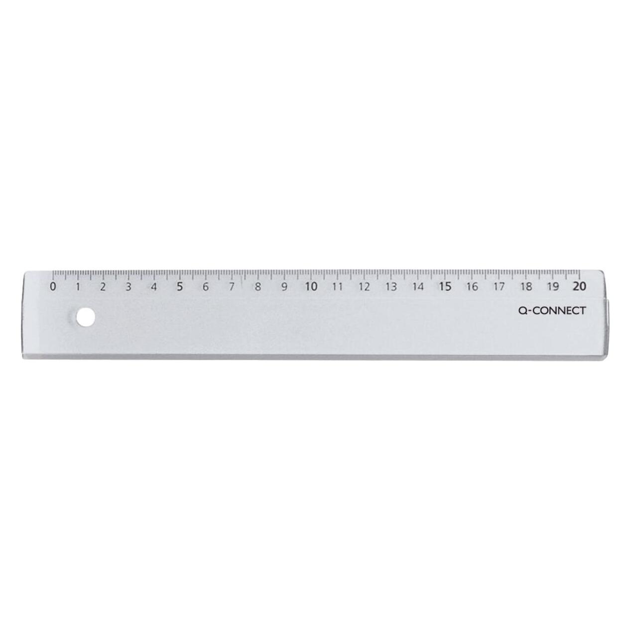 Q-Connect Massstab school&office (20 cm, Kunststoff) (KF00586)