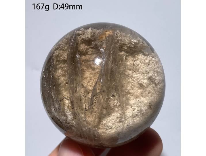 Boule de cristal naturelle, sphère de quartz fantôme vert polie, décoration de jardin, cadeau de guérison, Brésil