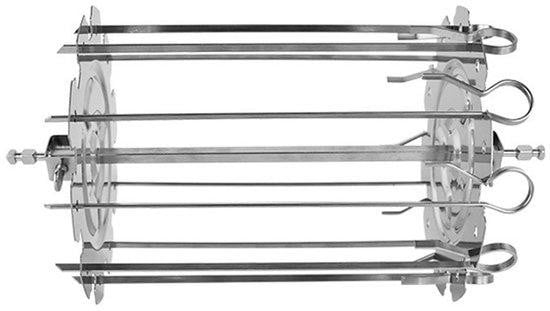Roestvrijstalen satépannetje voor lamsvlees, zilver, Breedte: 25,5 cm, Diepte: 14 cm