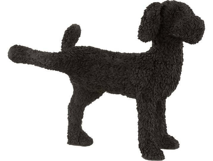 J-Line decoratie Hond Max - polyresin - zwart