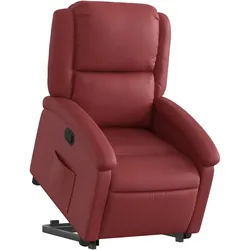vidaXL Relaxsessel mit Aufstehhilfe Weinrot Kunstleder