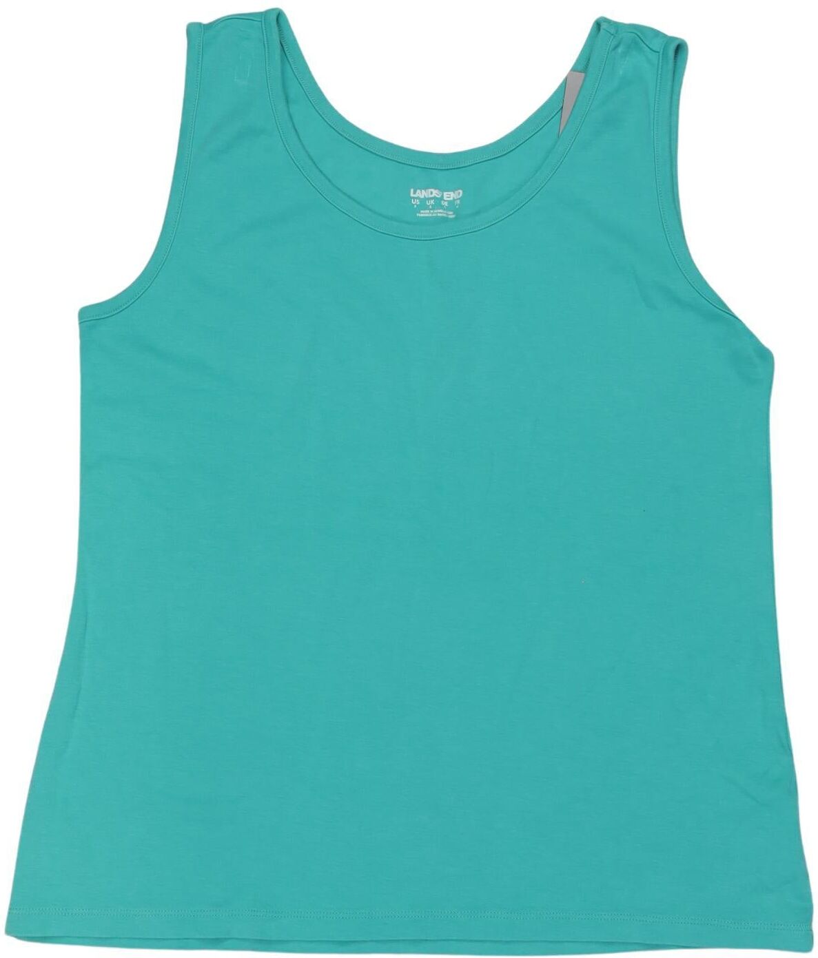 Lands End Damen Top, Türkis, Gr. S, Baumwolle - Second Hand