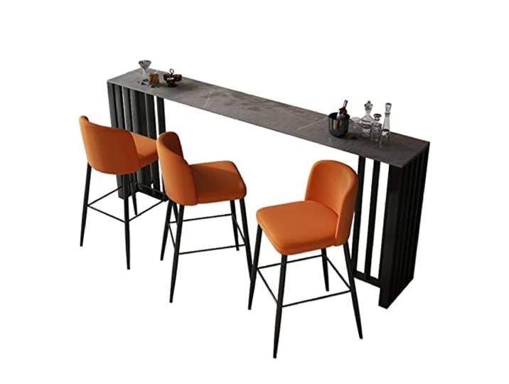 loeusjfnr Langer Bartisch Nordic Modern Bar Counter Light Luxus Home High Tisch gegen die Wand Balkon Wohnzimmer ohne Stühle