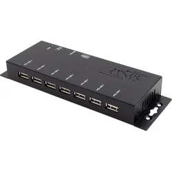 EXSYS EX-1177-2S - USB 480 Mb/s 7-Port Metall Hub, 15 kV ESD