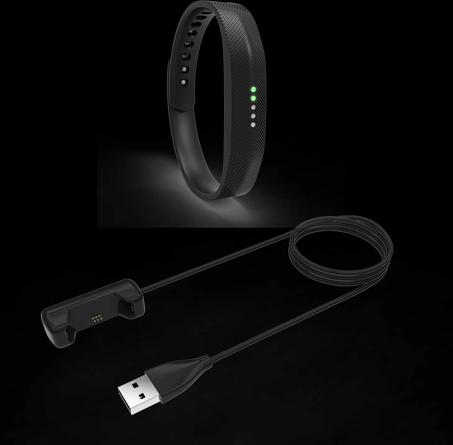 INF Fitbit Flex 2 Ladekabel - 1 Meter, Schwarz